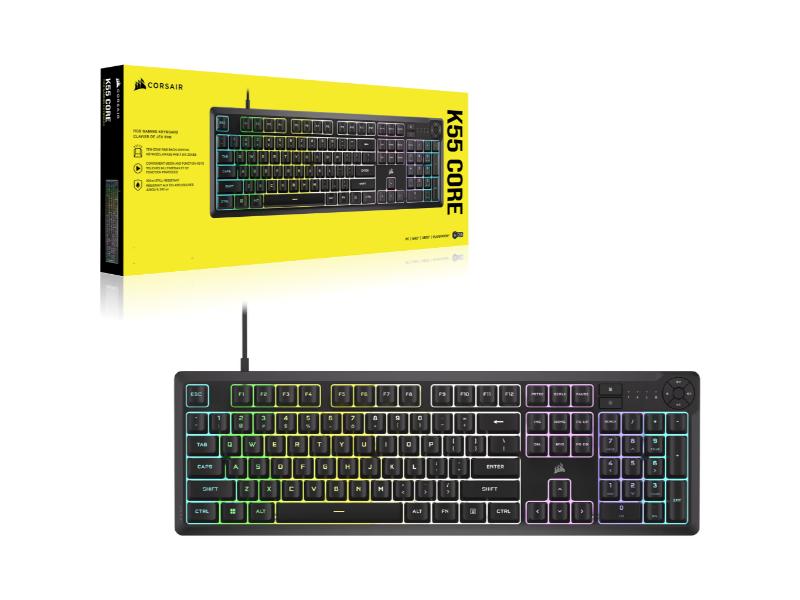 CORSAIR Wired Optical - Mechanical Gaming Keyboard K55 CORE RGB  ( CH-9226C65-NA )