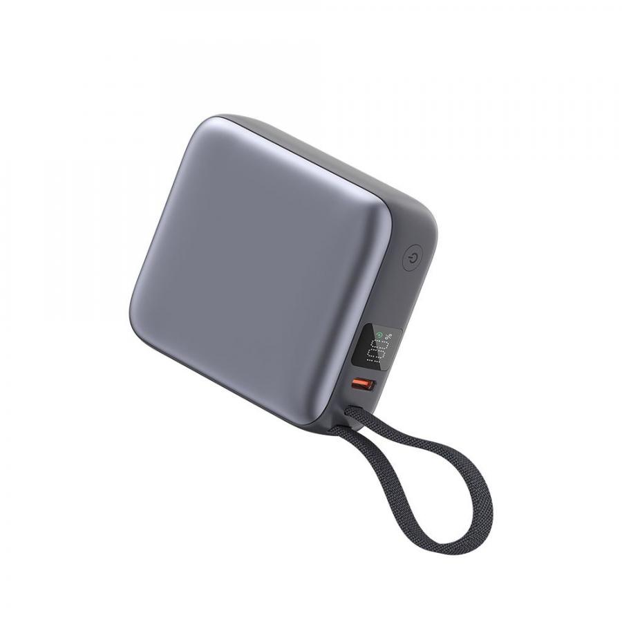 QCY PB10C Grey 10000mAh 35W PD fast charge power bank - Digital Display, Fireproof ABS+PC