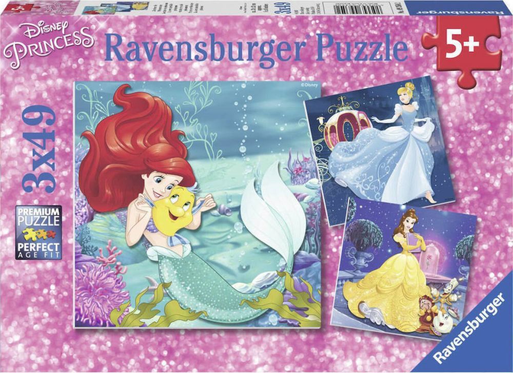 Ravensburger Puzzle: Πριγκίπισσες σε Περιπέτειες (3X49pcs.) (09350)