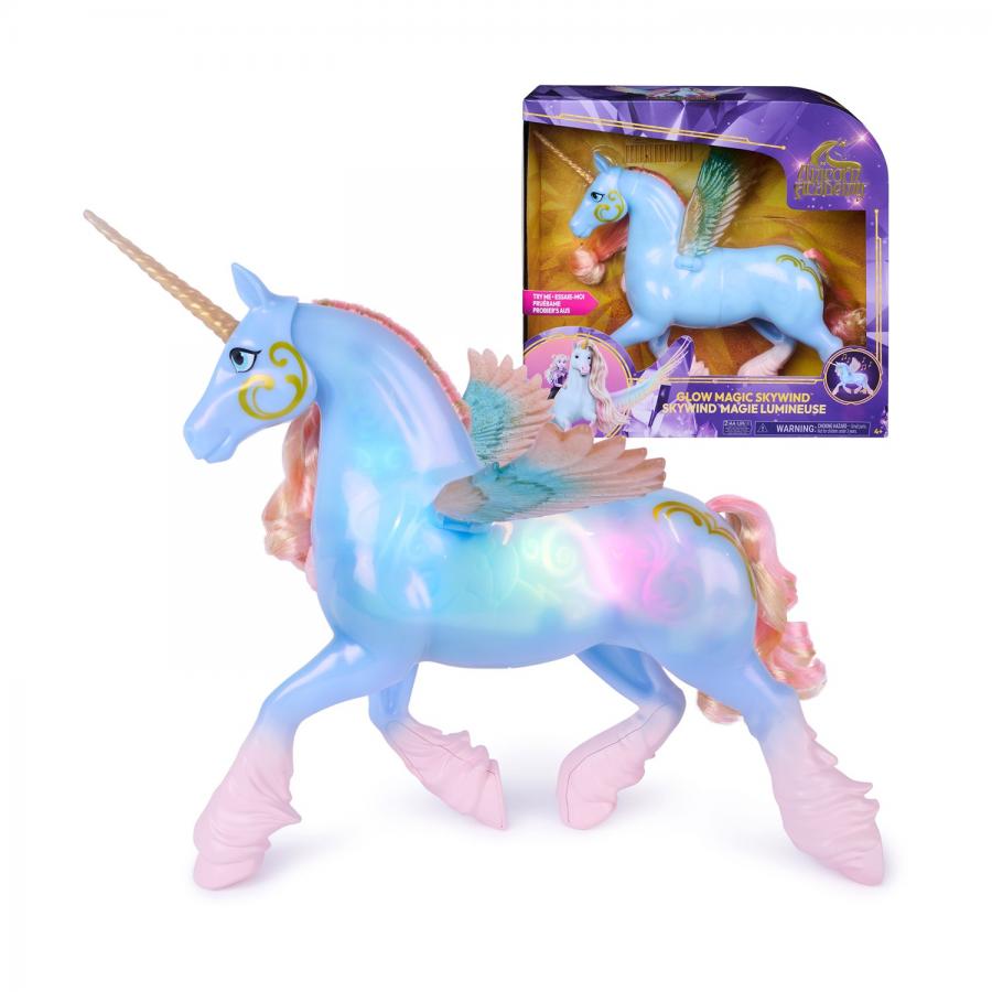 Spin Master Unicorn Academy: Unicorn with features, Glow Magic Skywind (Gems & Wings) (6076377)