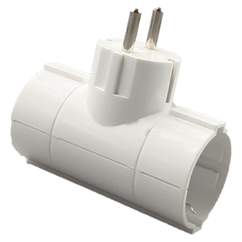 LAMTECH POWER SOCKET SPLITTER WITH 2 SCHUKO OUTLETS WHITE