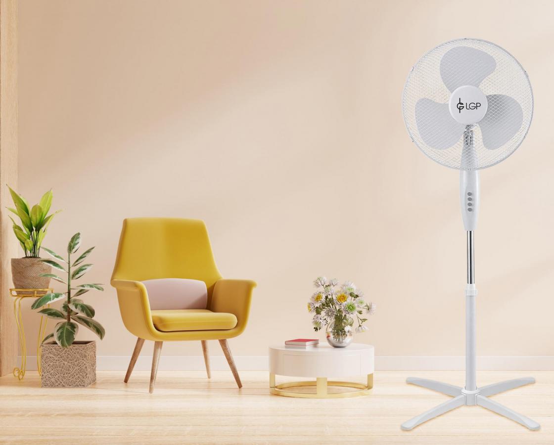 LGP STAND FAN 16' 40CM 45W WHITE
