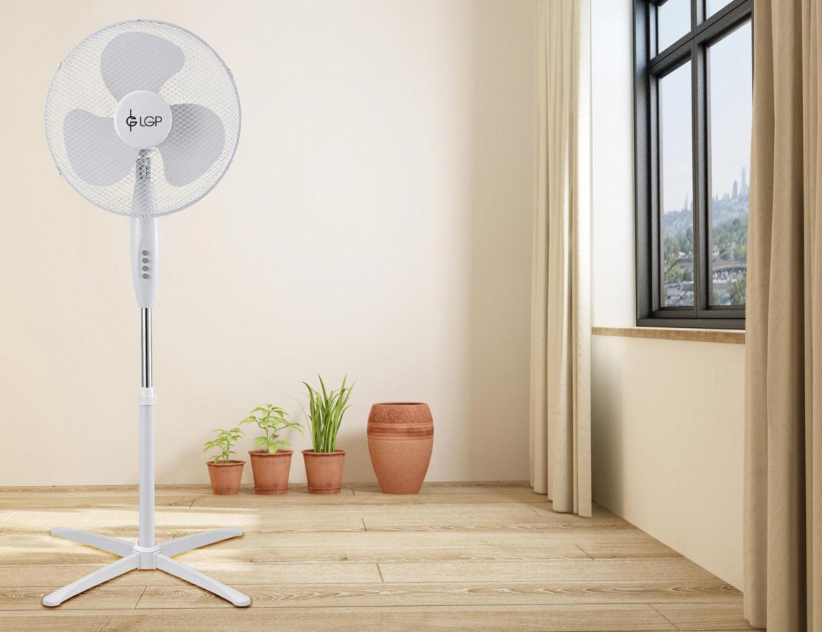 LGP STAND FAN 16' 40CM 45W WHITE