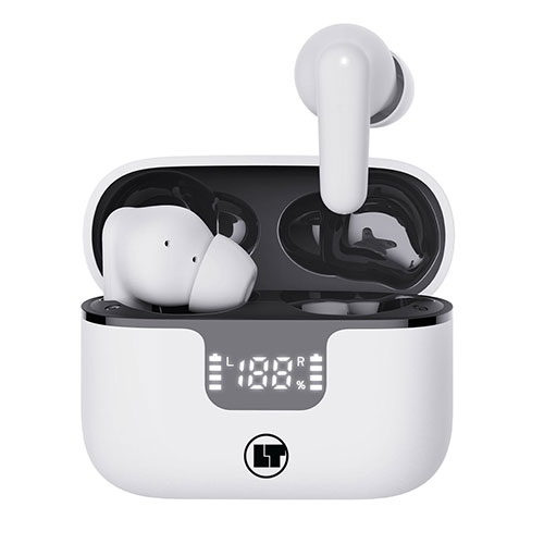 LAMTECH BT5.3 EARBUDS ANC & 4MIC ENC WITH LED CHARGING CASE WHITE