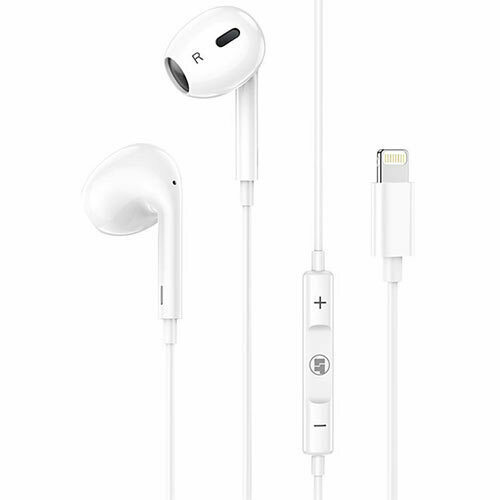 Lamtech Lightning Wired Earphones White (LAM111740)