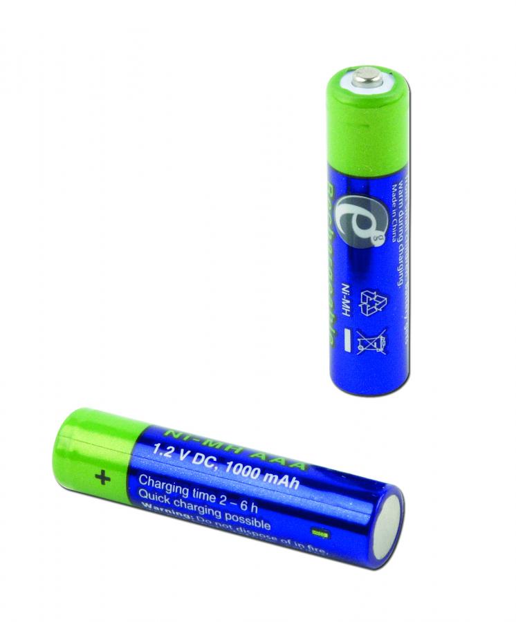 ENERGENIE NI-MH RECHARGEABLE AAA BATTERIES 1000MAH 2PCS RETAIL PACK