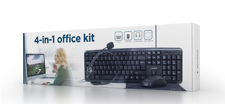 GEMBIRD 4-in-1 OFFICE KIT, US LAYOUT