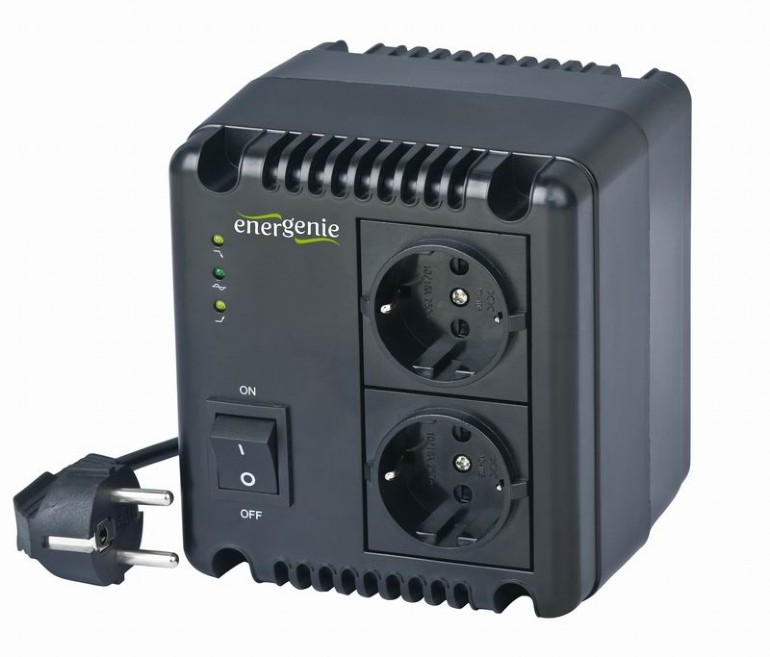 ENERGENIE AUTOMATIC AC VOLTAGE REGULATOR AND STABILIZER LED 220V AC 1000VA