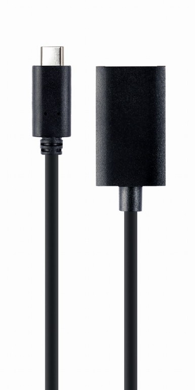 CABLEXPERT USB TYPE-C TO DISPLAYPORT ADAPTER CABLE 4K 15CM BLACK RETAIL PACK