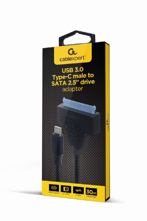 CABLEXPERT USB3.0 TYPE-C MALE TO SATA 2.5' DRIVE ADAPTER RETAIL PACK