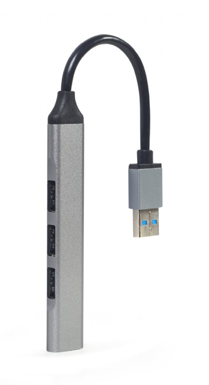 GEMBIRD 4-PORT USB HUB (USB3X1 - USB2X3 PORTS) SILVER