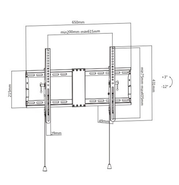 GEMBIRD TV WALL MOUNT (TILT) 37'-80'