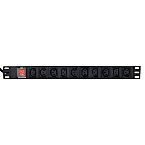 ENERGENIE POWER DISTRIBUTION UNIT (PDU), 10PCS C13 SOCKETS, 1U, 16A, C19 PLUG 2M CABLE
