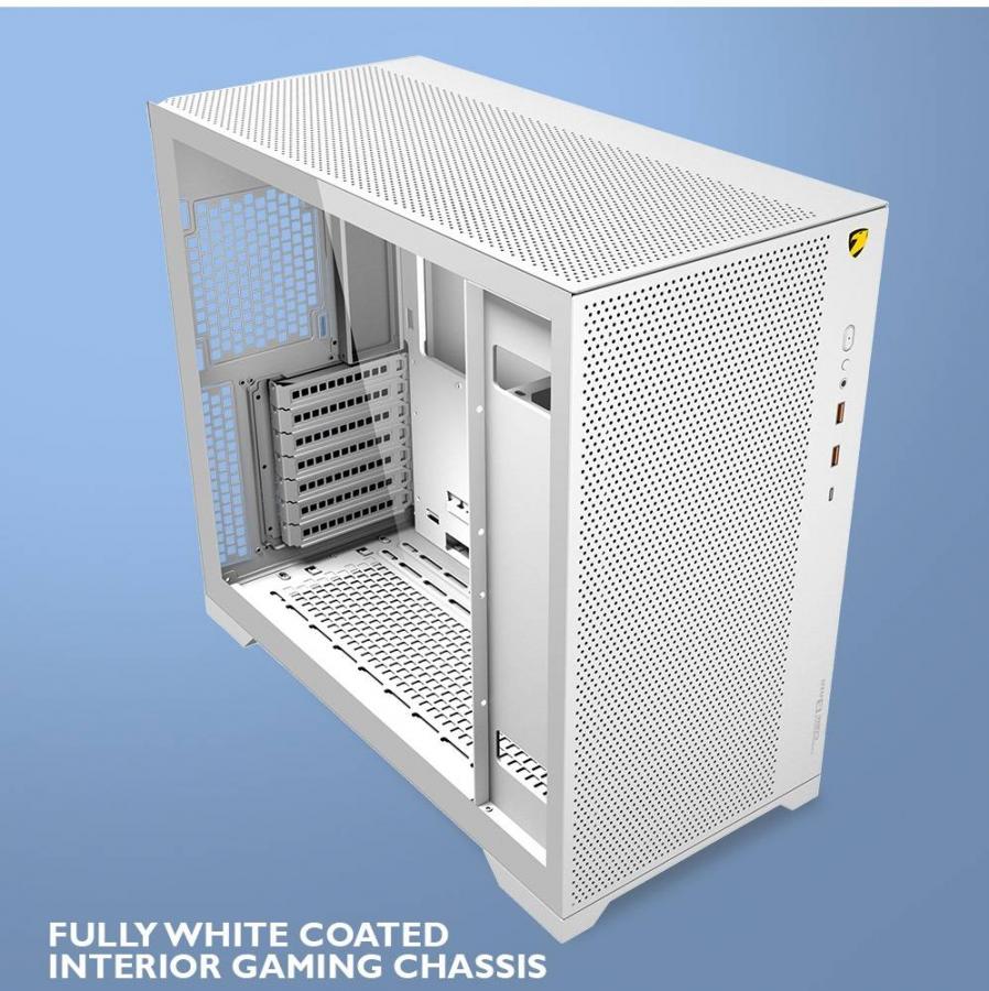 ARMAGGEDDON GAMING PC CASE FULL ATX TESSARAXX CORE 13 AIR WHITE