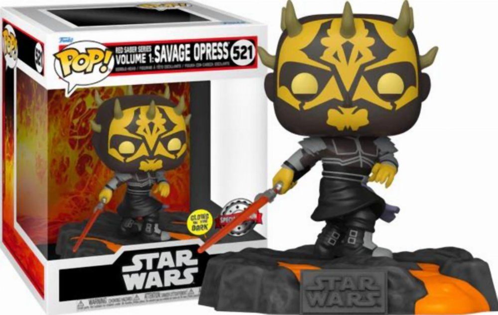 Funko Pop! Deluxe: Disney Star Wars Sith - Red Saber Series Vol.1 Savage Opress (Glows in the Dark) (Special Edition) #521 Bobble-Head Vinyl Figure