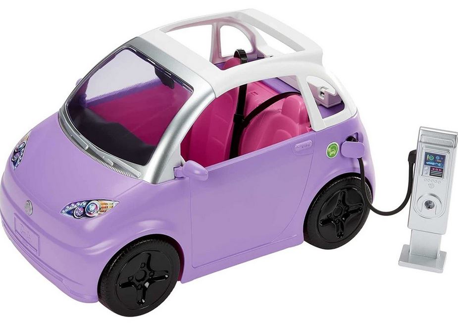 Mattel Barbie: Electric Vehicle with Charging Station And Plug (HJV36)