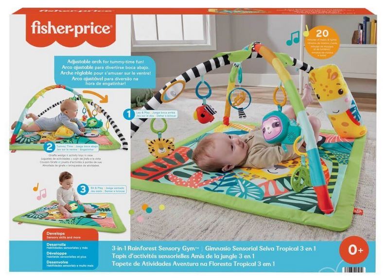 Fisher-Price 3 in 1 Rainforest Sensory Gym (HJW08)
