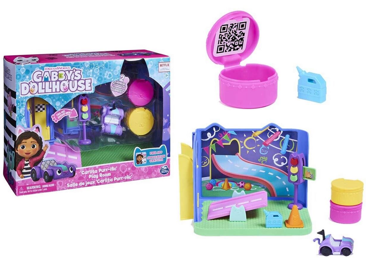 Spin Master Gabbys Dollhouse: Carlita Purr-ific Play Room Deluxe Room Set (6064149)