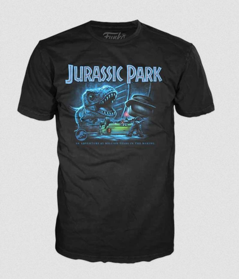 Funko Pop! Tee: Jurassic Park - T-Rex with Jeep (L)