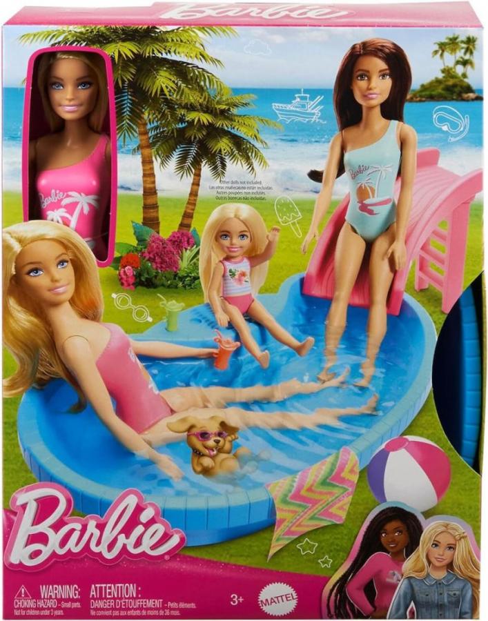 Mattel Barbie® With Pool Slide And Accessories Doll (HRJ74)