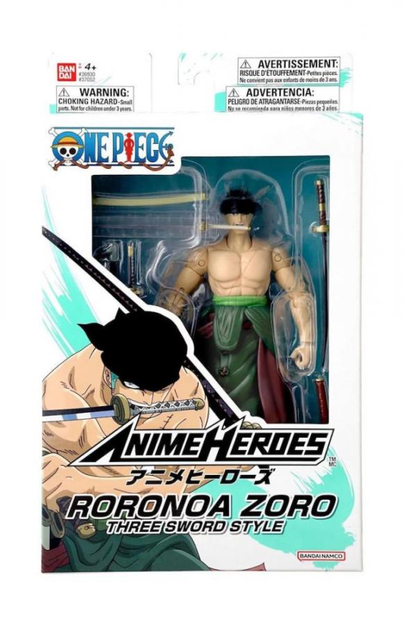 Bandai Anime Heroes: One Peacel - Roronoa Zoro Three Sword Style Action Figure (37052)