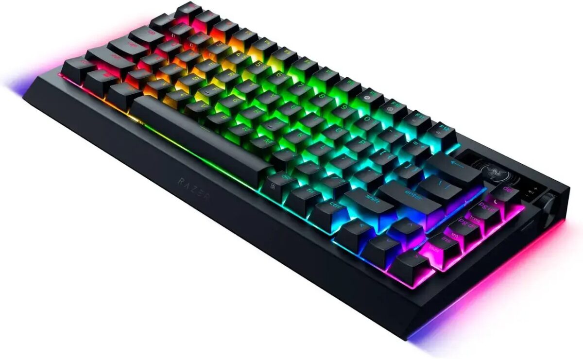 Razer BLACKWIDOW V4 75% Pro Wireless Mechanical RGB Gaming Keyboard - Hot-Swappable - Orange Switche