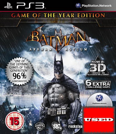 Batman: Arkham Asylum PS3 USED (No Manual)
