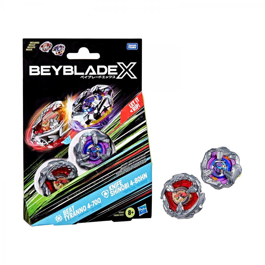 Hasbro Bey Blade X:  Dual Pack -  Beat Tyranno Knife Shinobi (G1542)