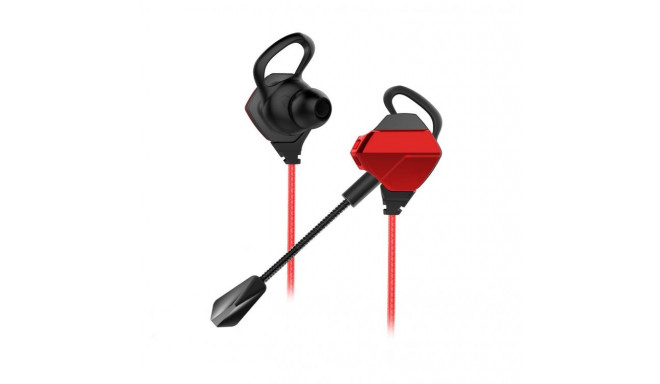 WHITE SHARK IN-EAR HEADSET + MICROPHONE EAGLE BLACK/RED