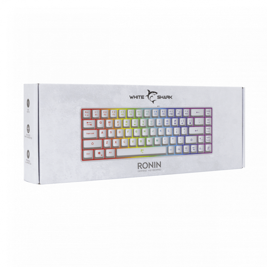 WHITE SHARK RGB GAMING MEMBRANE KEYBOARD RONIN WHITE