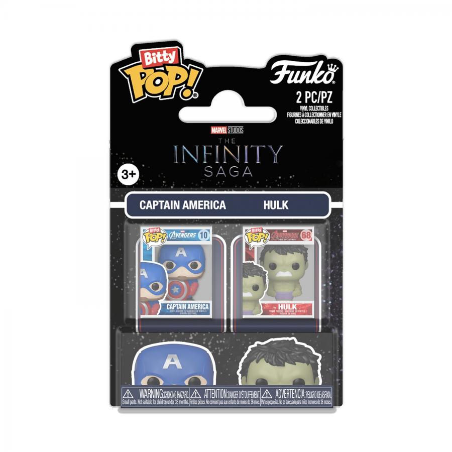 Funko Bitty Pop! 2-Pack Marvel: The Infinity Saga - Captain America & Hulk Vinyl Figures