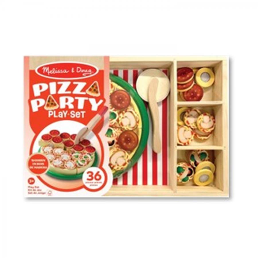Melissa & Doug Pretend Play: Wood - Pizza Party (6074863)