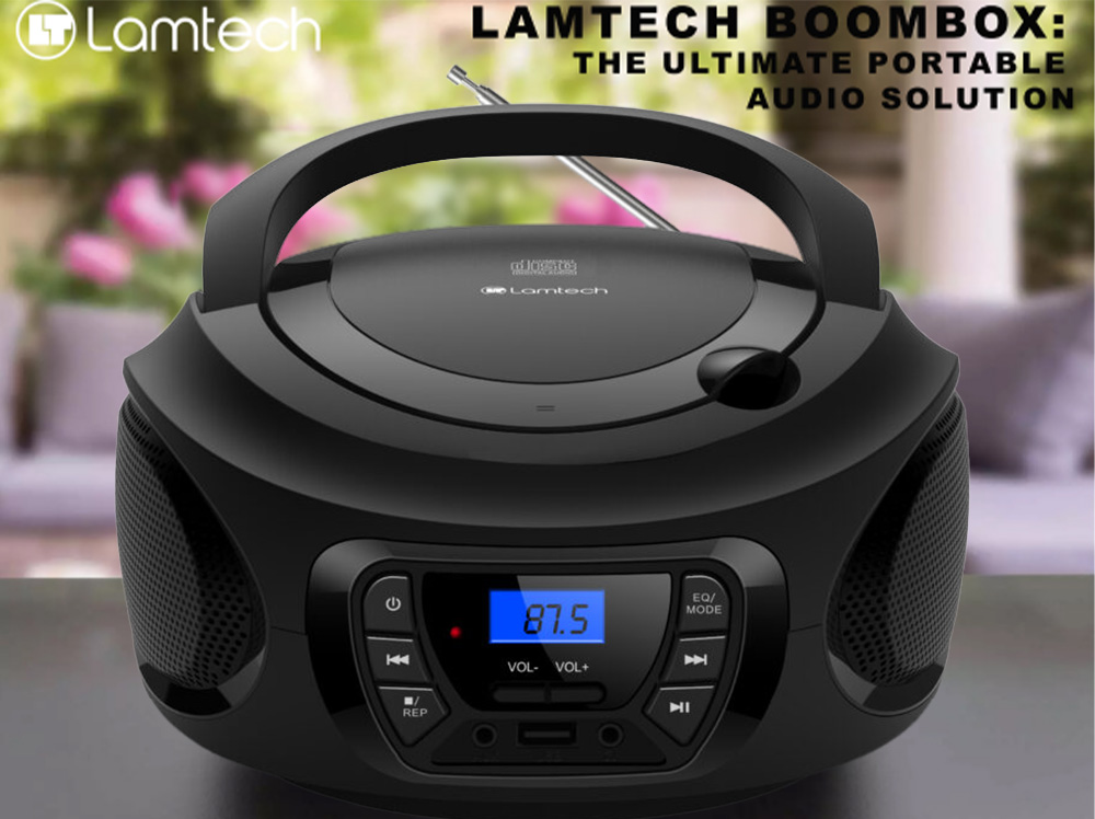 LAMTECH BLUETOOTH STEREO MULTI-FUNCTION BOOMBOX BLACK