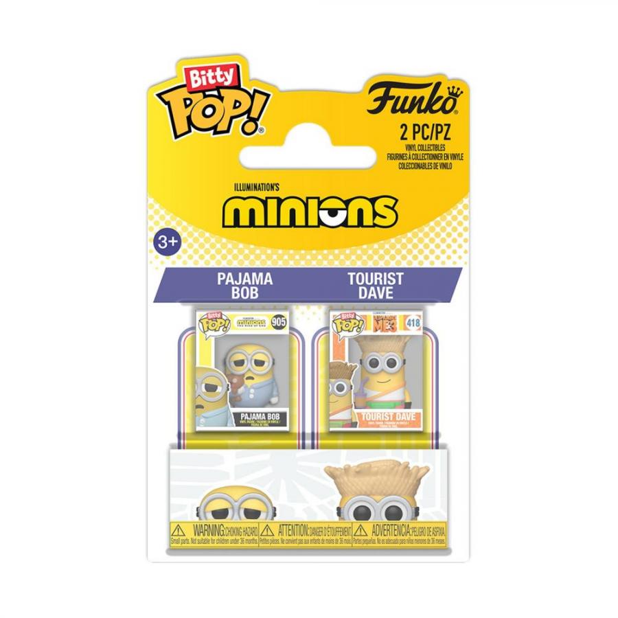 Funko Bitty Pop! 2-pack: Minions - Pajama Bob & Tourist Dave Vinyl Figures