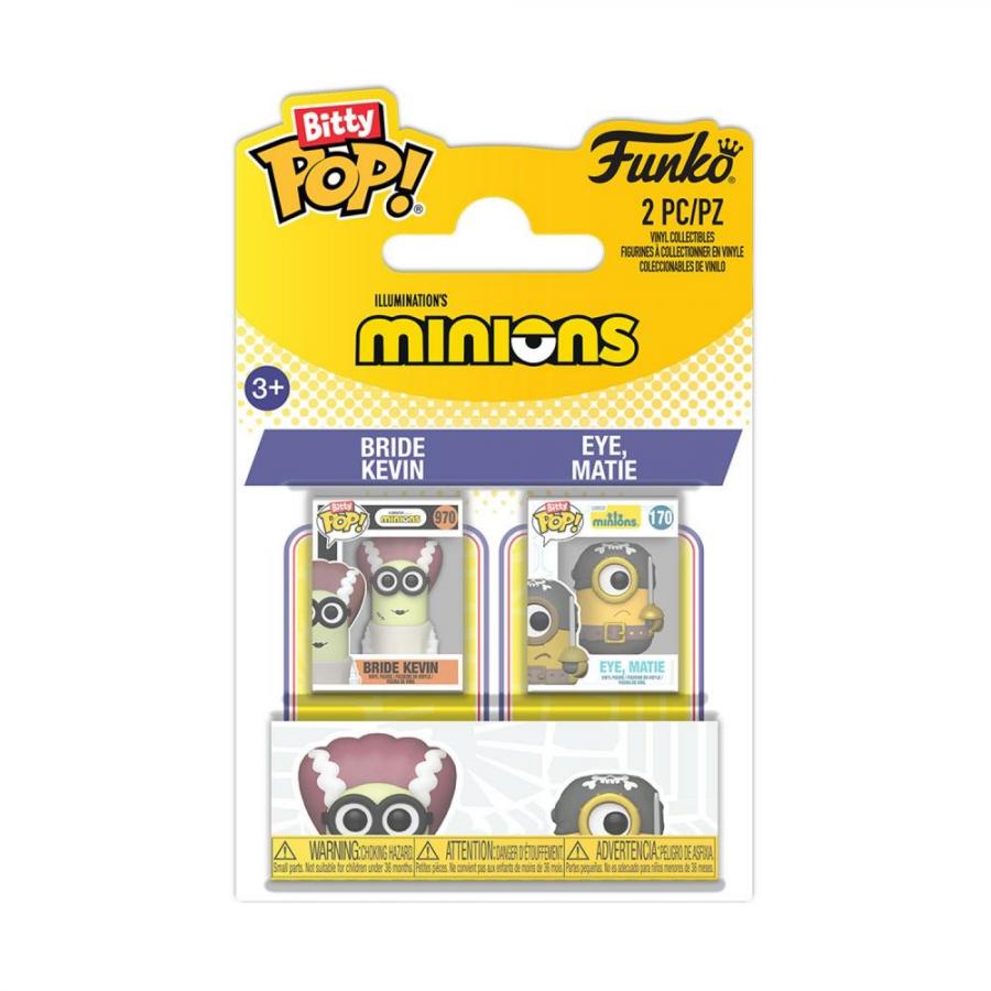 Funko Bitty Pop! 2-pack: Minions - Bride Kevin & Eye, Matie Vinyl Figures