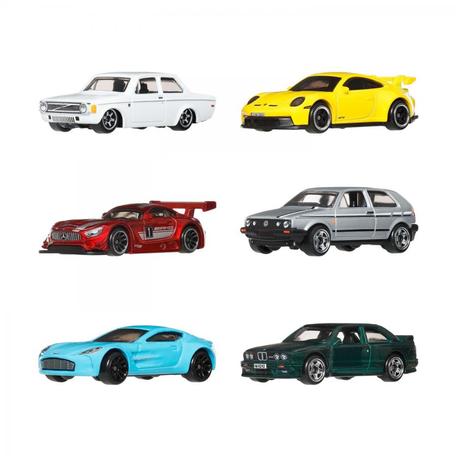 Mattel Hot Wheels: 1:64 Thematic - Euro Style Set of 6 (JLB25)