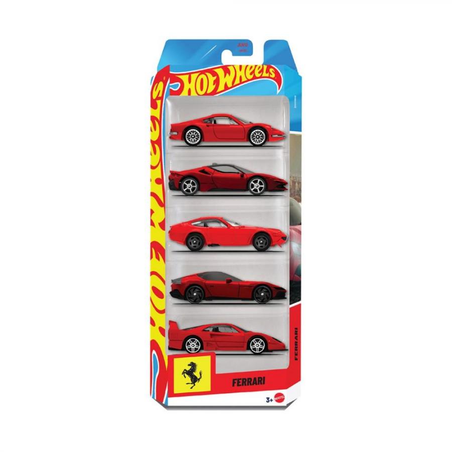 Mattel Hot Wheels: Racing Vehicles - Ferrari Set of 5 (JLN12)