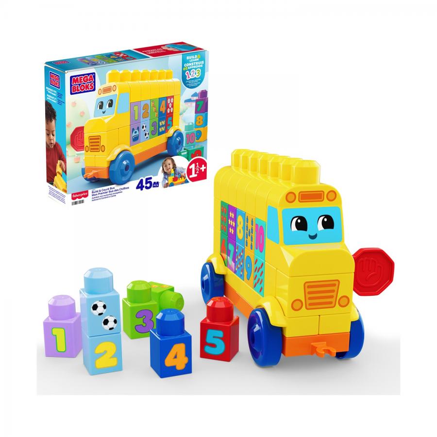 Fisher-Price:  Mega Bloks: Construction Sets - School Bus with Numbers (JKG34)