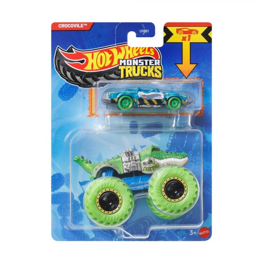 Mattel Monster: Trucks Vehicle With Small Car – Hw Mt Die-Cast & Truck 12 (JJT63)