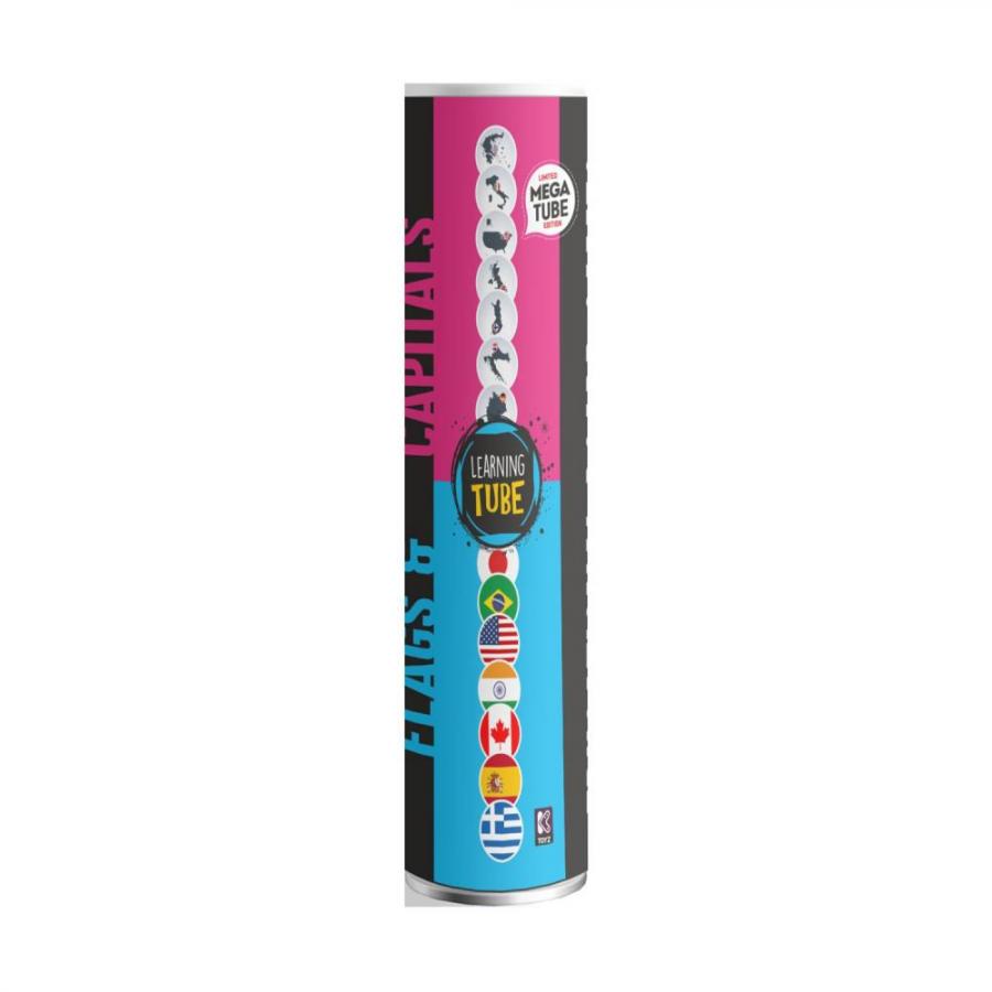 K-Toyz Learning Tubes: Mega Tube Σημαίες & Πρωτεύουσες 40cm & Δώρο Χάρτης (Greek Language) (LT-025)
