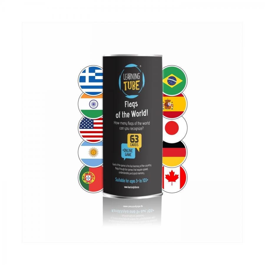 K-Toyz Learning Tubes: Flags Of The World - Board game (English Language) (LT-008)