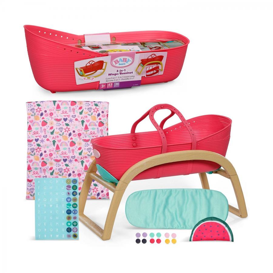 Zapf Creation: Baby Born 3-in-1 Cradle Pinplay Bassinet (838075)