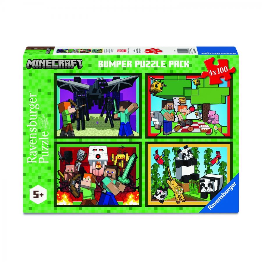 Ravensburger Puzzle: Minecraft (4x100 pcs) (12004290)