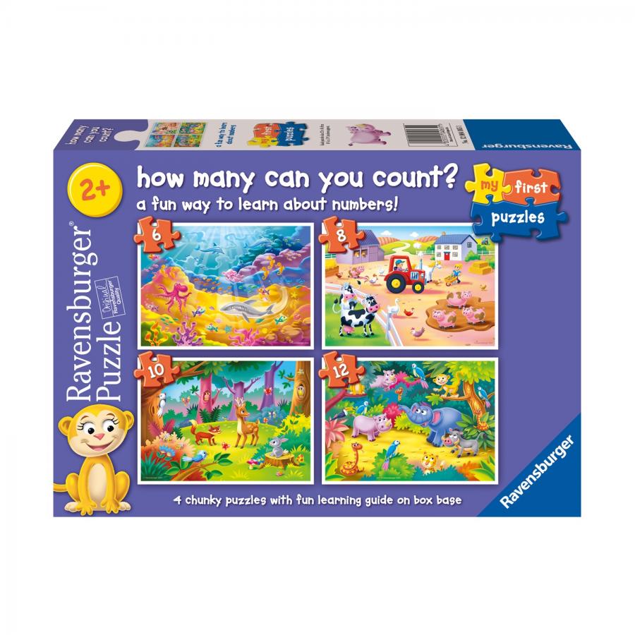 Ravensburger Puzzle: Τα Πρώτα Μου Παζλ (6/8/10/12) - Πόσα Μετράς? (12004065)