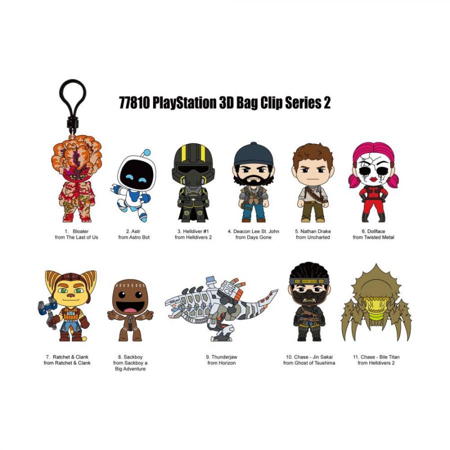 Monogram: PlayStation (Series2) (Blind Bag/Random) 3D Foam Bag Clips Figures (77810)