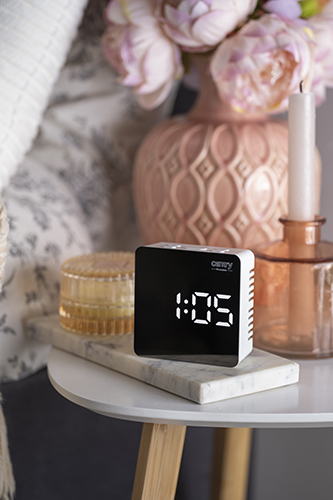CAMRY LED ALARM CLOCK WHITE