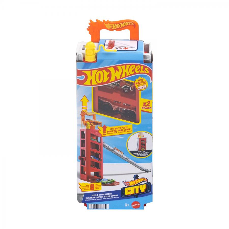 Mattel Hotwheels: City - Mini Garage Tracks - Speed & Go Fire Station (JMJ54)
