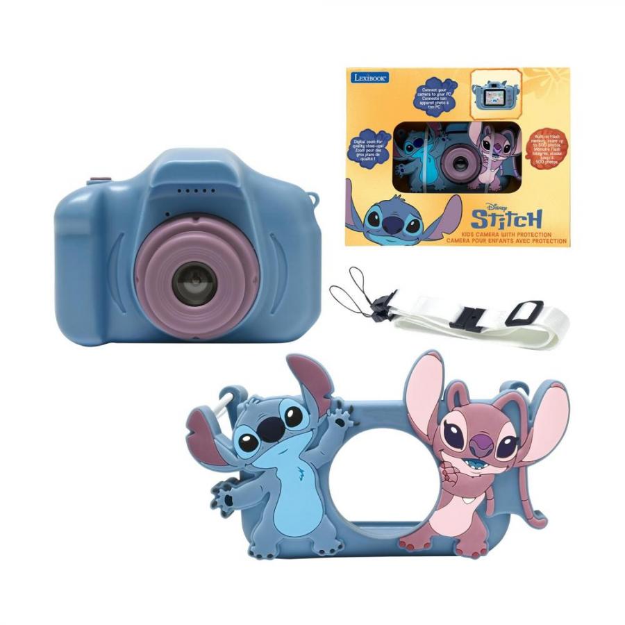 Lexibook Digital Camera with Silicon Pouch: Kids Camera with Stitch Protection (25.DJ078D)