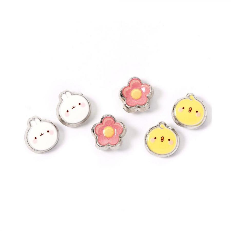 Carat Shop Molang - Molang and Piu Piu Stud Earring Set (MLES0127)