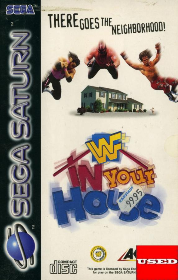 WWF In Your House SATURN USED (No Manual/ Cover Bad Condition)